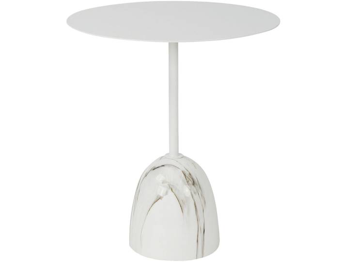 Beistelltisch Porto weiss Stahl B 45 H 50 cm - Beistelltisch