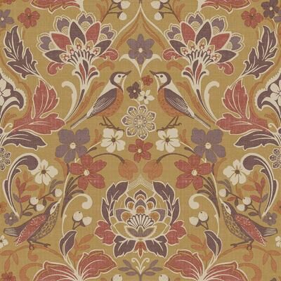 Arthouse Birdy Yellow Nuthatch Floral Wallpaper