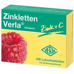 ZINKLETTEN Verla Himbeere Lutschtabletten 100 St