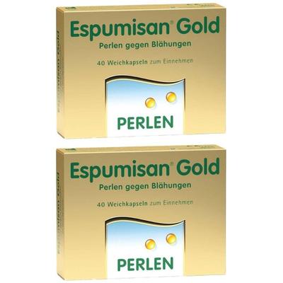 Espumisan Gold Perlen gegen Blähungen 2x 2x40 St Weichkapseln