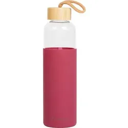 ENERGETICS Trinkbehälter Ux.-Trinkflasche Glass Bottle Bamboo II, Größe 0,55 in Rot Rot