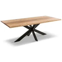 G+K Esstisch Lexington 220 x 100 cm Holz Braun Wildeiche