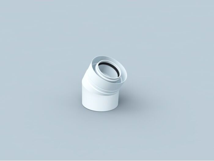 Bertrams Polyline LAS Bogen 41BG30-A110 Winkel 30°, DN 110/160, außen, weiß