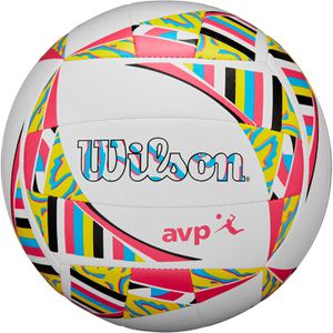 WILSON Beachvolleyball AVP Movement, Größe 5, weiß/bunt, 280 Gramm, Freizeit- & Trainingsball