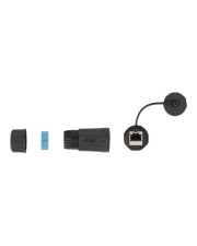 Delock Netzwerkkoppler RJ-45 W bis W STP CAT 6a Schwarz Blau (86701)