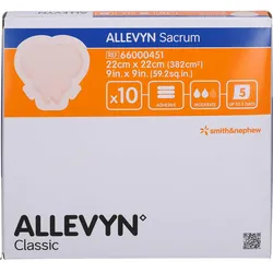 Allevyn Sacrum Groß 22x22 cm Wundverband Haftend 10 ST