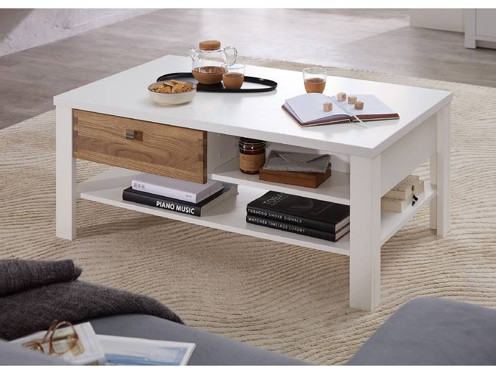 Couchtisch 110 x 45 x 65cm Weiß