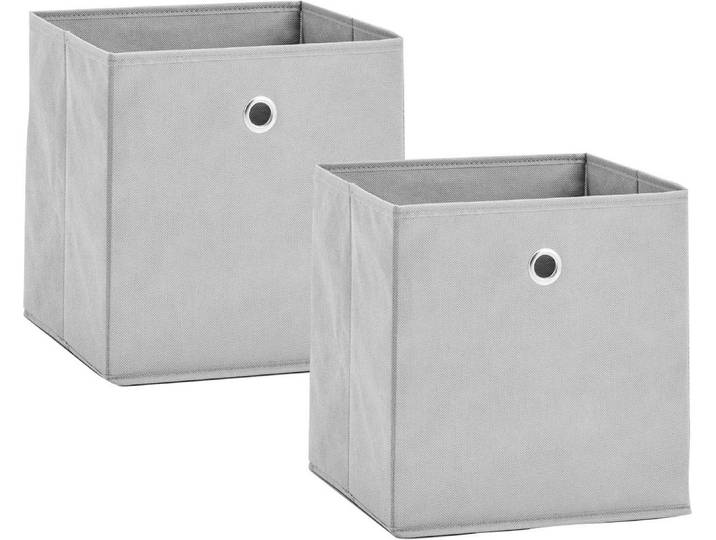 Aufbewahrungsbox ZELLER PRESENT, grau, B:28cm H:28cm T:28cm, Vlies, Aufbewahrungsboxen, Aufbewahrungsbox, faltbar und schnell verstaut
