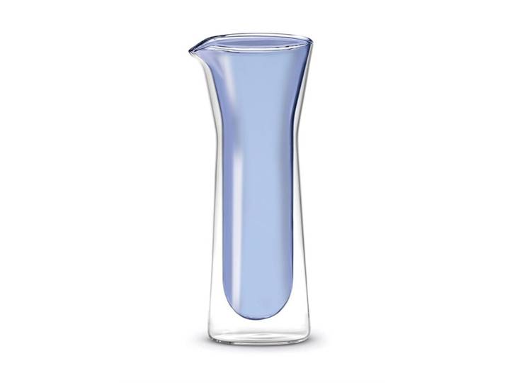 Karaffe Easy Life blau/transparent Glas B 10 H 27 cm 0.8 l - Karaffe