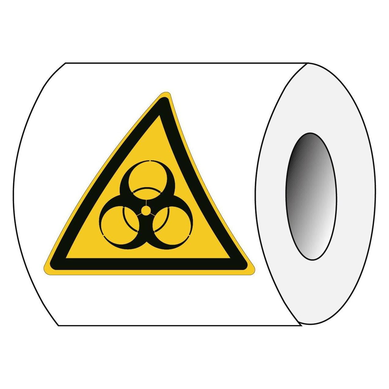 Brady ISO 7010 PIC W009 B-7541 ISO Sicherheitskennzeichnung - Warnung vor Biogefährdung Laminie (PIC W009-TRI 025-PE-ROLL/1)