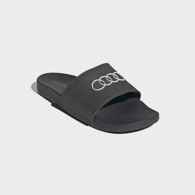 Badesandale ADIDAS PERFORMANCE "ADILETTE COMFORT AUDI REVOLUT F1 TEAM BADESCHLAPPEN", Damen, Gr. 46, utility schwarz, utility schwarz, chalk pearl, Synthetik, Schuhe, AUDI F1 Motorsport