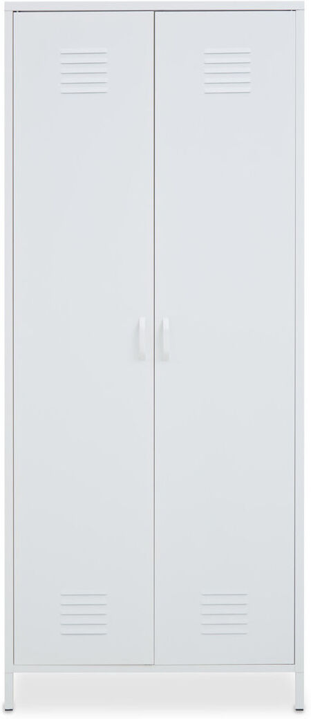Rio Abdul-Raheem 2 Door Steel Wardrobe White 76cm W X 50cm D