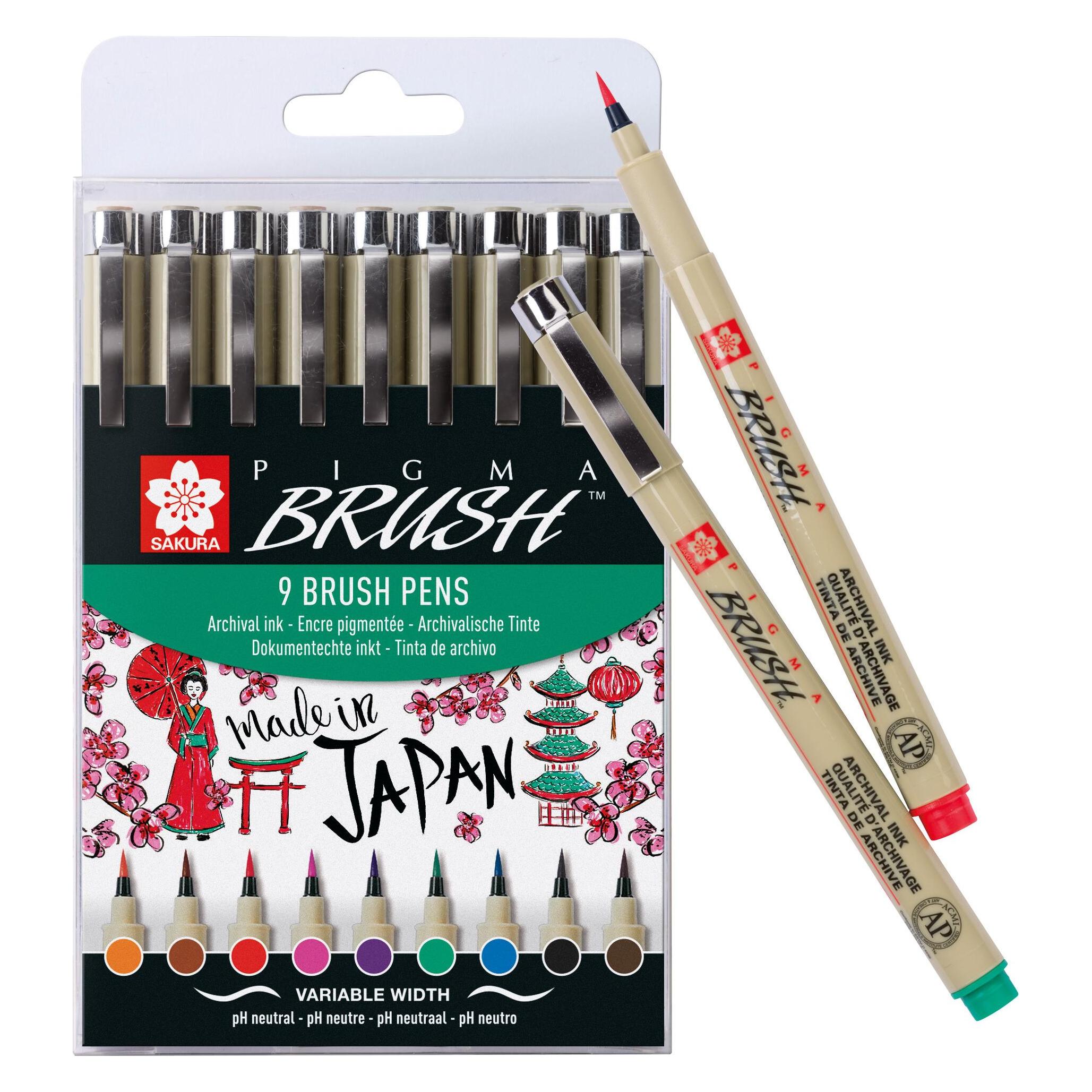 Sakura Pigma Brush (9x) (POXSDKBR9)