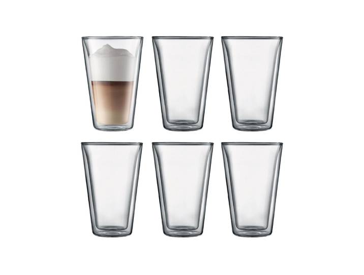 Glas BODUM Macchiato-Glas Canteen , transparent, H:14cm, Glas, Trinkgefässe, Glas