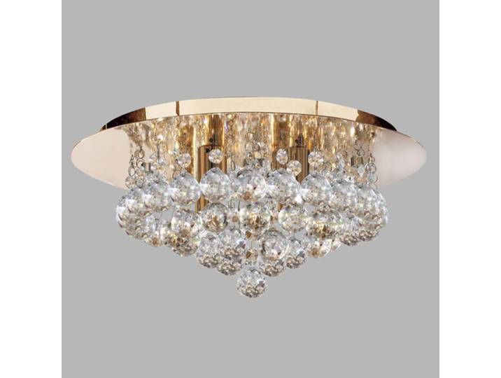 Searchlight Kristall Deckenlampe Hanna, klar / transparent, für Wohn- / Esszimmer, Metall, Deckenlampe
