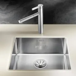 Blanco Claron Spüle 521575 450-U, 49 x 44 cm, Edelstahl Seidenglanz, ohne Ablauffernbedienung
