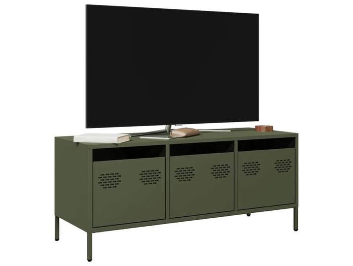 Banc TV Vert Magnifique - Meuble TV - Armoire TV Pour Téléviseur - vert olive 101 5x39x43 5cm acier laminé à froid CL9051651