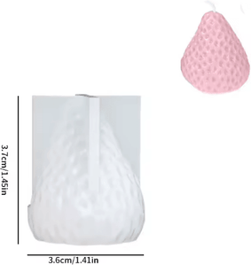 Inspire Essentials 3D Strawberry Silicone Candle Mold For DIY Candle Making And Home Decor 1pcs M