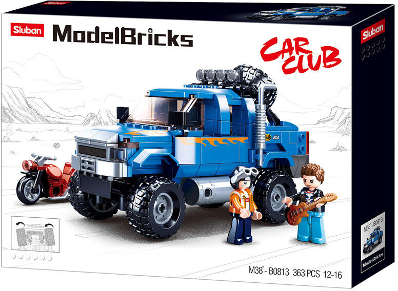 Model Bricks Car Club : F350 Pick-up Truck Road Car 363 pcs - Sluban