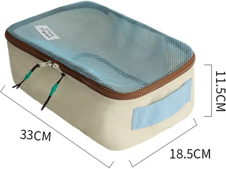 INF Mittelgroße Reiseaufbewahrungstasche – Mehrzweck-Nylon-Organizer für Kleidung, Schuhe und Toilettenartikel Blau