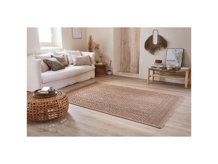 Tapis intérieur extérieur effet jute naturel sisal - NAZAR RUGS - 80x150 cm - NATURE - Marron