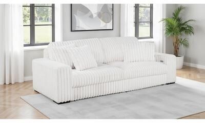 Coaster Jacana Corduroy Upholstered Dual Power Chaise Sofa