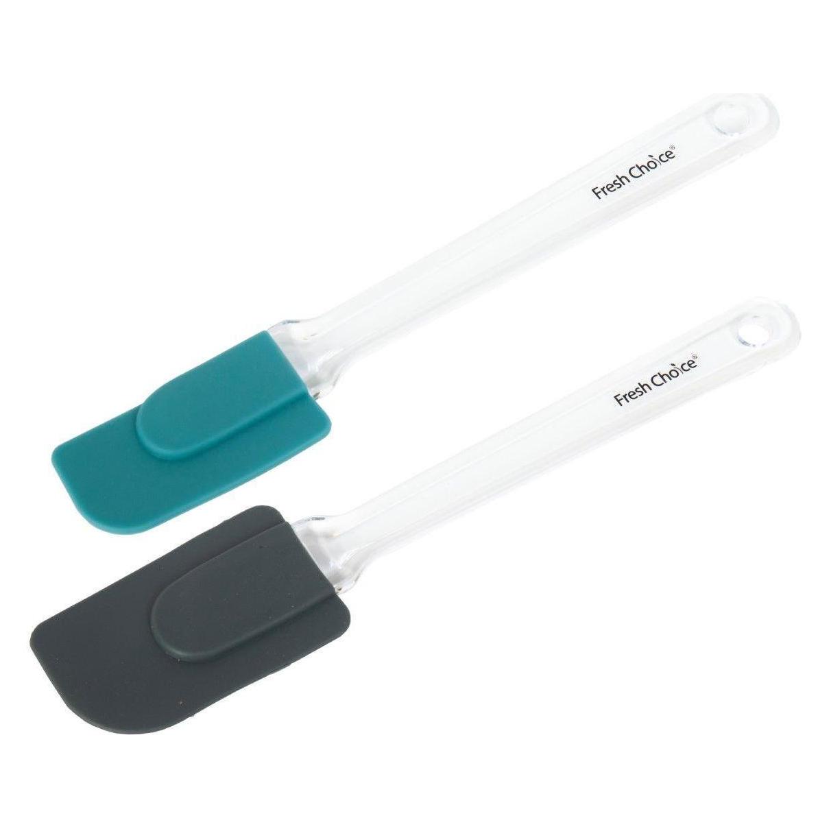 FreshChoice Teigschaber 2er-Set türk./grau (FC-KTSP064) Mindestbestellmenge: 6 Stück