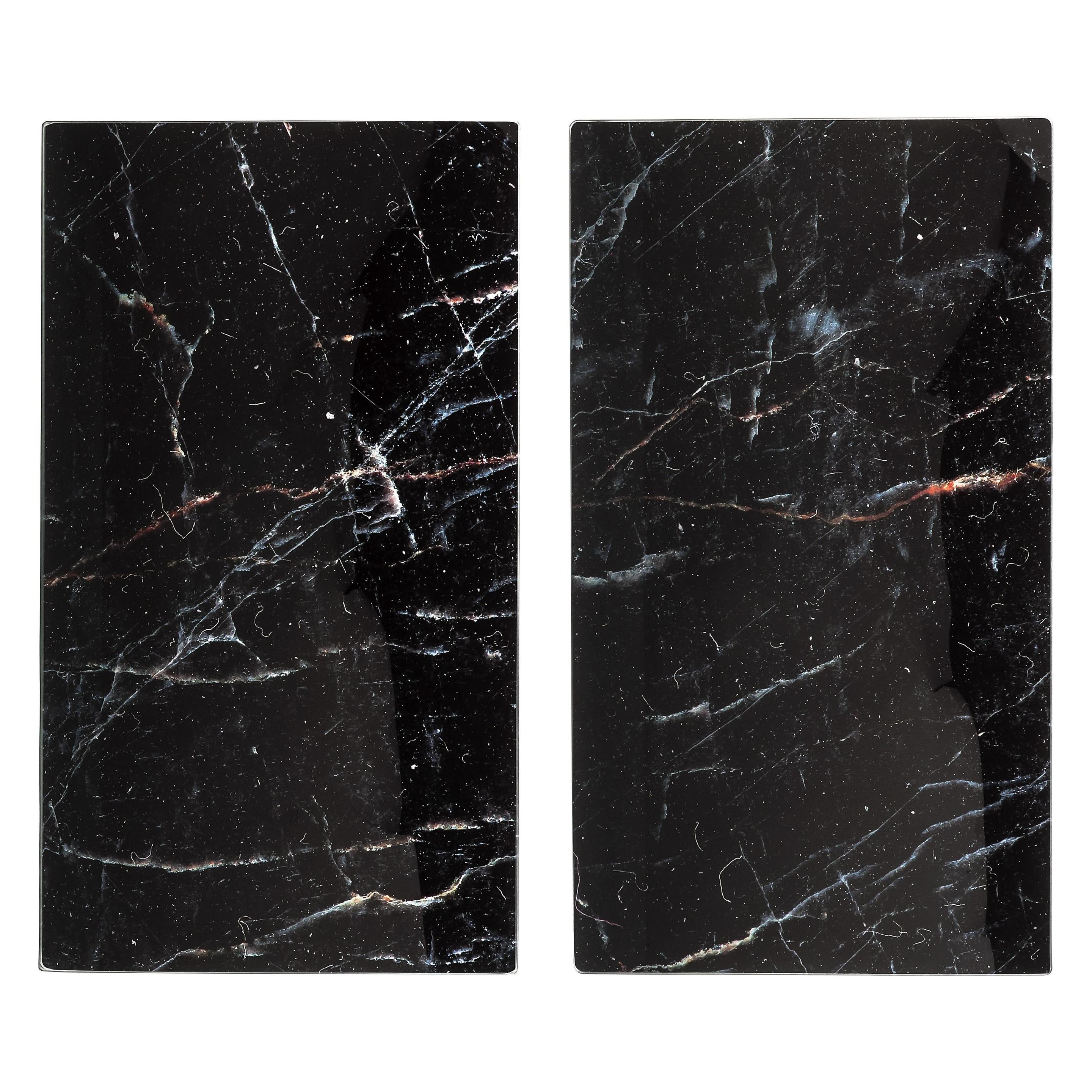 All Stars Glasabdeckpl.Marmor schwarz 2e (52 x 30 cm) (WENKO)