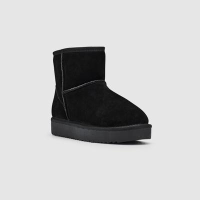 Winterboots ESPRIT "PITERA", Damen, Gr. 37, Warmfutter, schwarz, Veloursleder, Schuhe Winterboots, Schlupfboots, Winterstiefelette mit Warmfutter