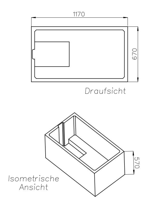 Neuesbad Wannenträger für Polypex K 1200 120x70 SW85317