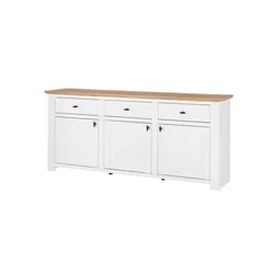 Sideboard  Bristol , weiß , Maße (cm): B: 198 H: 88