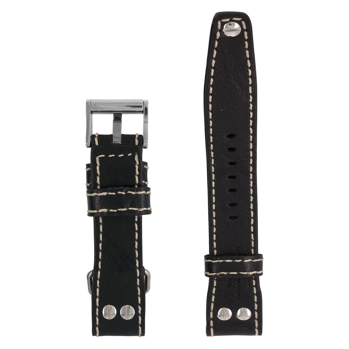 Zeppelin Lederband Eurofighter schwarz 22 mm (22 mm, Leder) (9LJ28200V13P22)