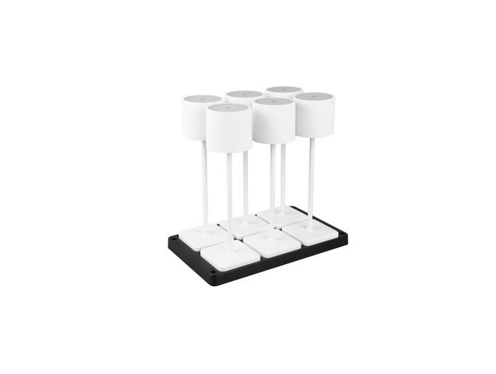 Akku-Tischleuchte, Weiss, Kunststoff, 42.7x40x26 cm, Lampen & Leuchten, Innenbeleuchtung, Tischlampen, Akku-Tischlampe