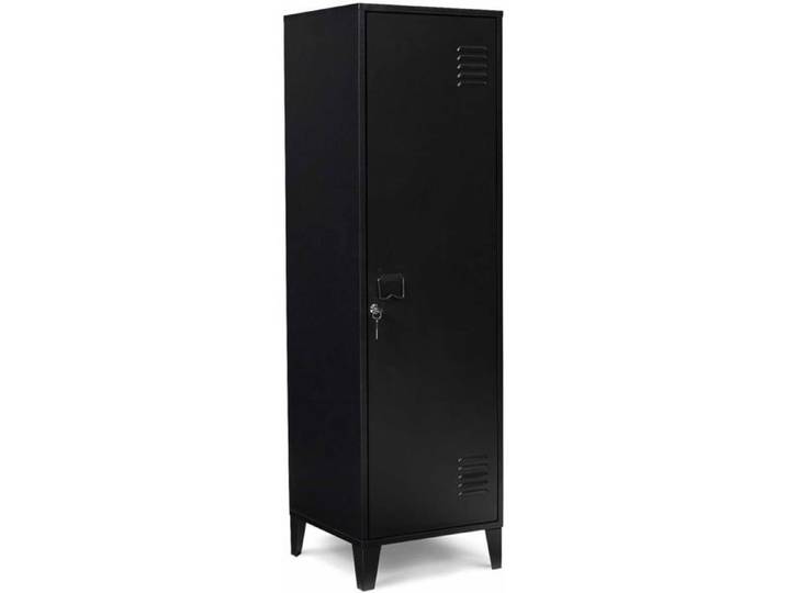 IDMarket Armoire vestiaire Ester 1 porte métal noir 3 niveaux 38 5x38 5x133 cm