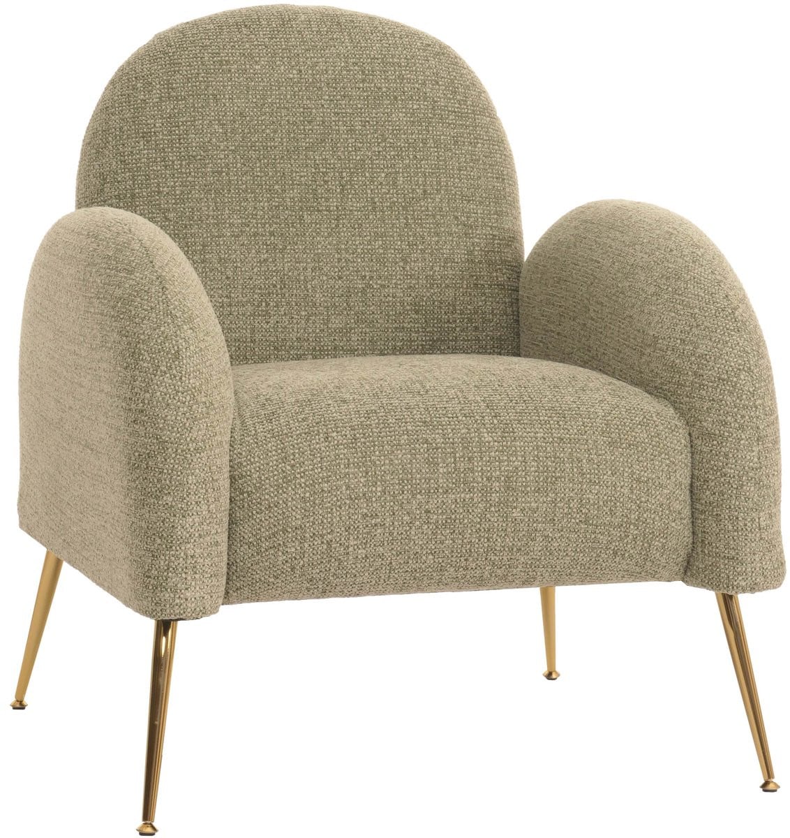 Lounge fauteuil MCW-N69 cocktail fauteuil retro chenille lichtgroen
