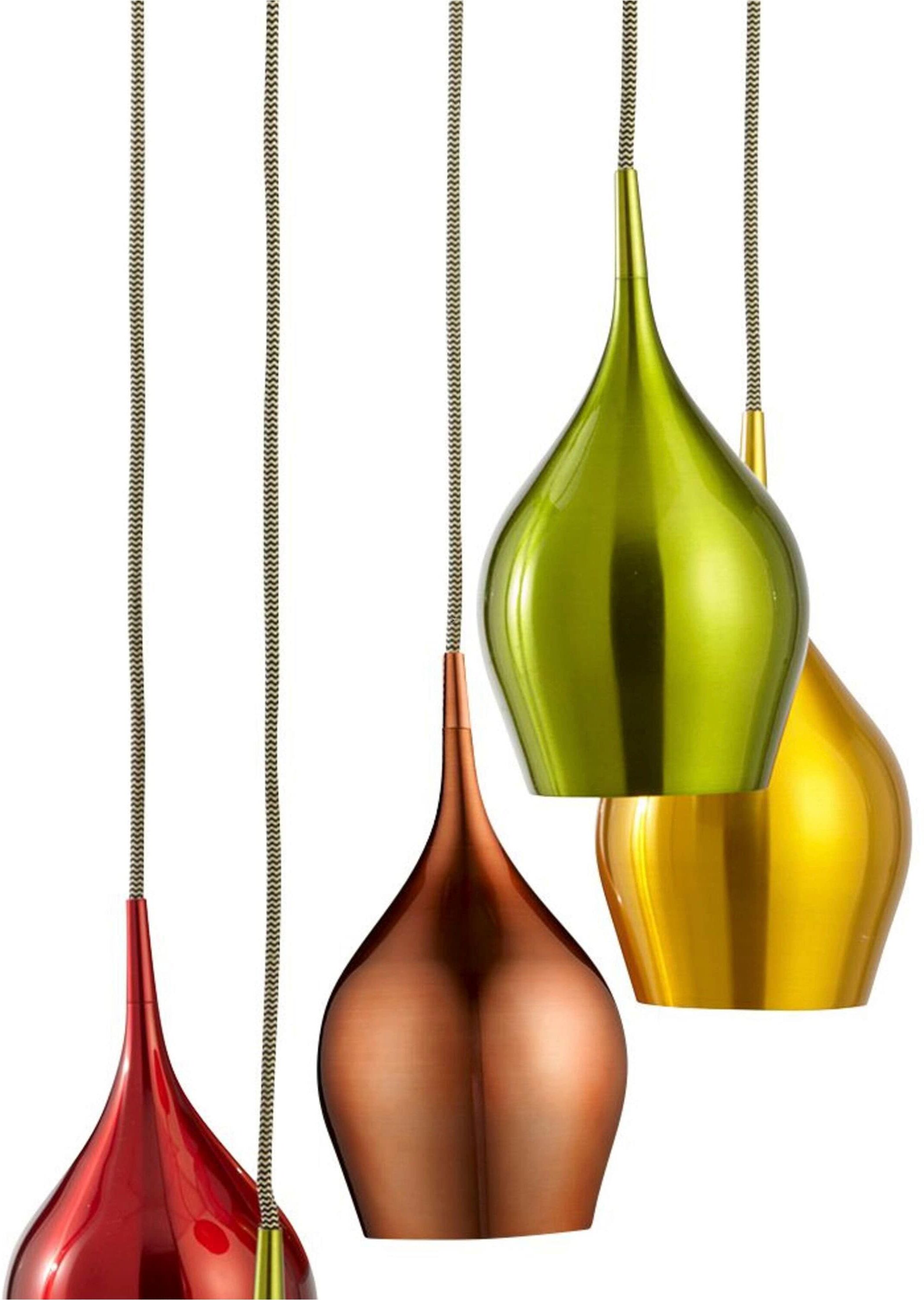 SEARCHLIGHT Hängeleuchte "Hängeleuchte Vibrant, 5-flammig", silber (chrom), 5, Ø 30cm H: 19cm, 1 Stk., Leuchten, Metallic-Glanzeffekt, Hängeleuchte