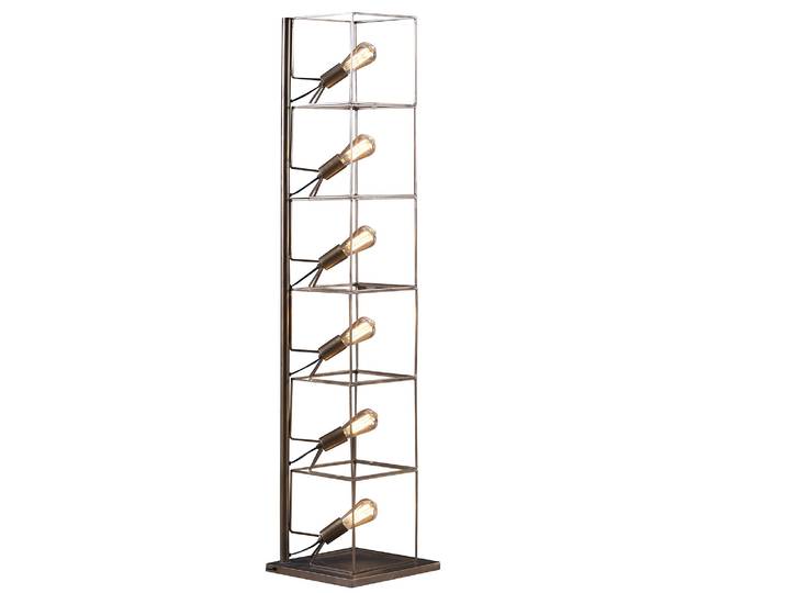 DEMIAN Stehlampe 6 Leuchten, Material Metall bronzefarbig antik