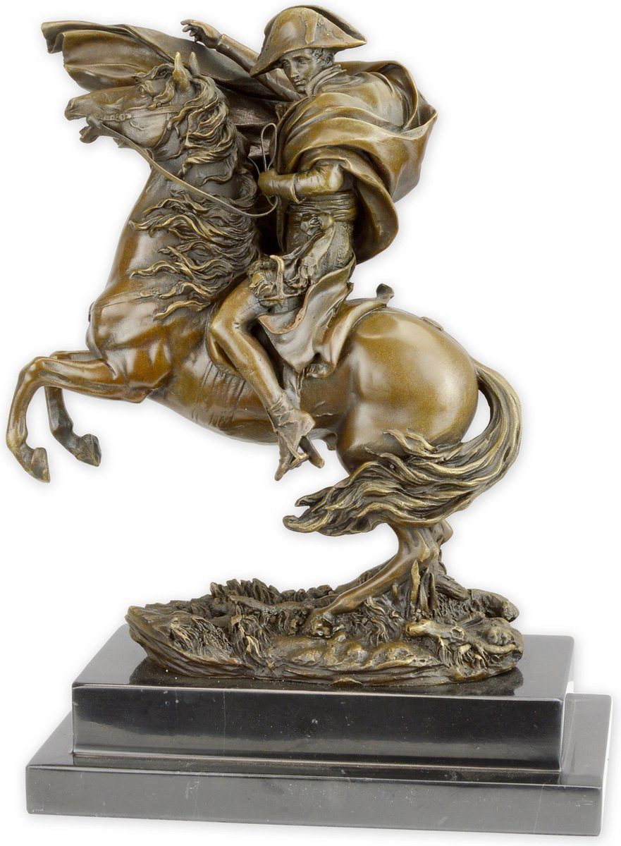 Bronzen sculptuur Napoleon op een paard, Hoogte: 30,7 cm