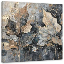 LEINWANDBILD Blätter im Glamour-Stil 40x40cm
