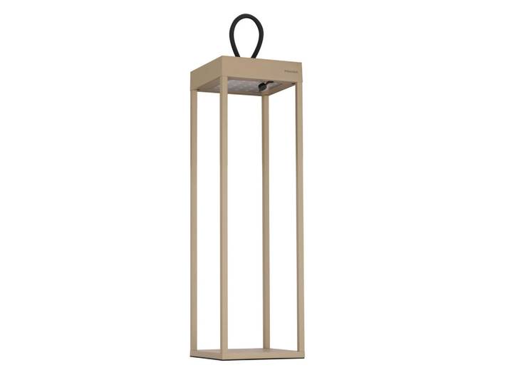 Dieter Knoll Akku-Tischleuchte, Sandfarben, Metall, Kunststoff, Uni, quadratisch, F, 15x50x15 cm, RoHS, CE, Touch-Schalter (on/off), Ladeanzeige, Farbtemperaturwechsler, transportabel, Lampen & Leuchten, Innenbeleuchtung, Tischlampen, Akku-Tischlampe