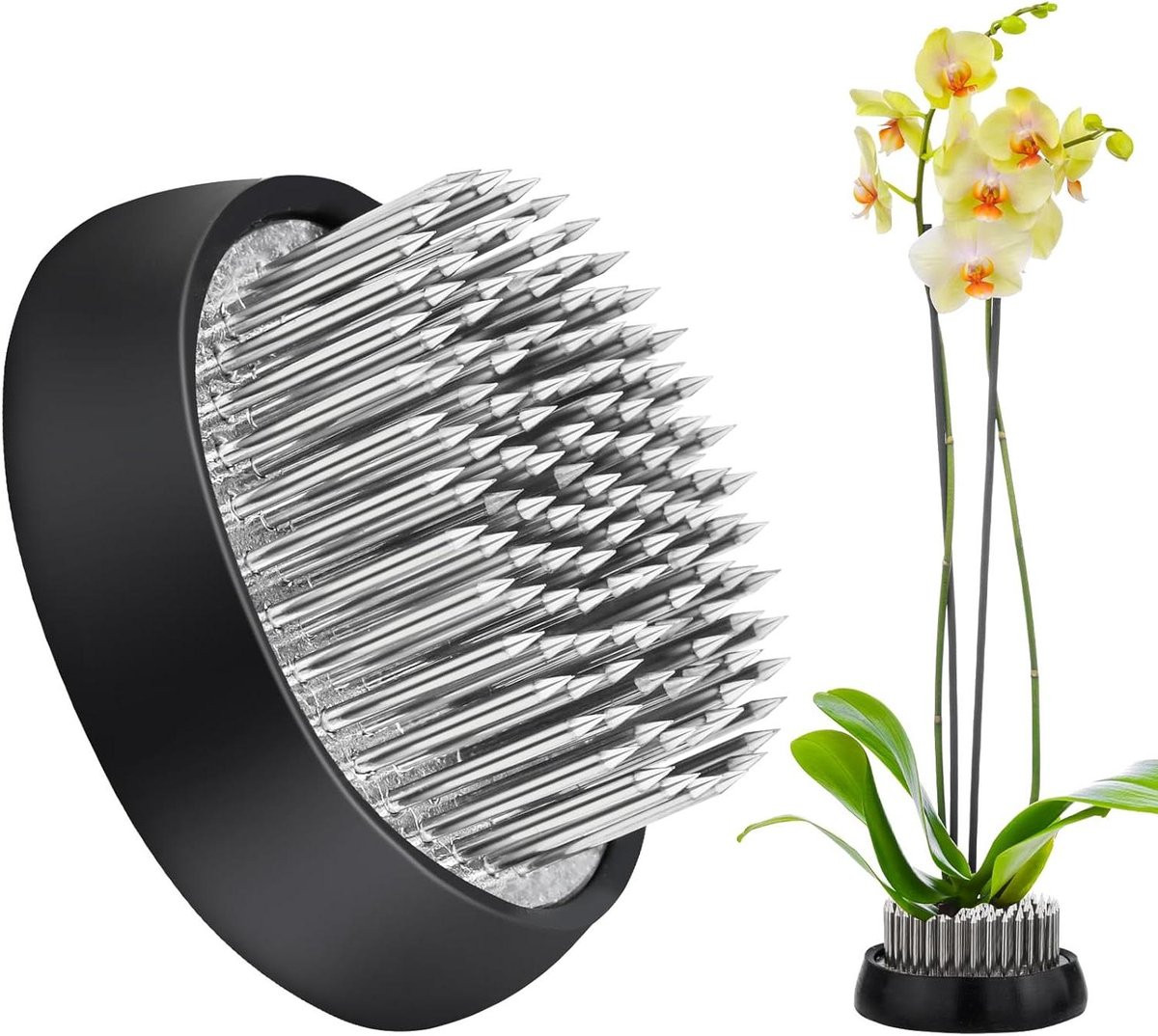 Bloemenkikker Kenzan Bloemhouder voor Bloemschikken - Roestvrij staal - Zilver - 50 mm