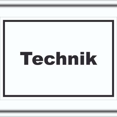 HB-Druck Technik Schild mit Text Hauswirtschaftsraum waagerecht A1 Rückseite selbstklebend