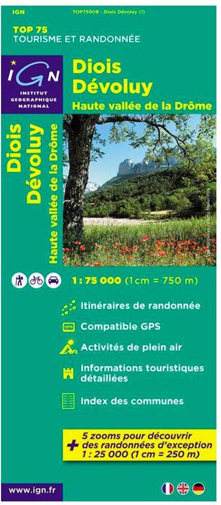 IGN  - Diois Devoluy Haute Vallee de la Drôme - Carte
