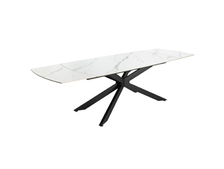 Riess Ambiente Ausziehbarer Esstisch Cosmos - 160-240cm - weiß schwarz - Keramik Metallgestell Esszimmertisch