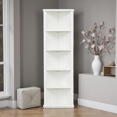 ZWYO HOSIMU 2x 75.25''H Triangle Sided Bookshelves, Set of Two 5-Tier Sided Bookcase - Only Sold with Paired Cabinets