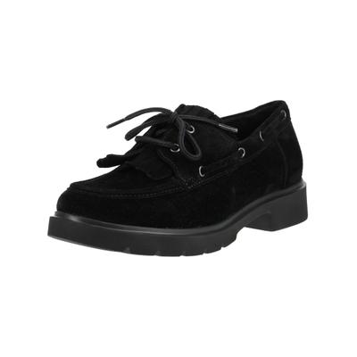 Slipper GABOR "Gabor Slipper Veloursleder", Damen, Gr. 39, schwarz, Veloursleder, Schuhe Slipper