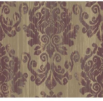 Seabrook Designs Caesar Damask Unpasted Wallpaper - 27 in. W x 27 ft. L