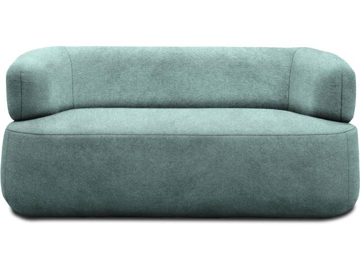 2-Sitzer DOMO COLLECTION 800012 Designsofa, komfortabel und elegant, organische Formensprache , blau (petrol), B:160cm H:71cm T:86cm, 95% Polyester, 5% Nylon, Sofas, 2-Sitzer, Formschöner 2-Sitzer