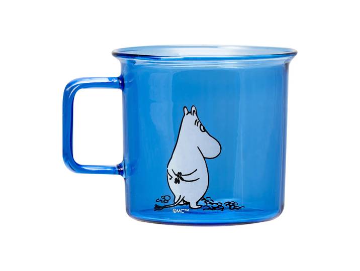 Muurla Tasse en verre Moomin 35 cl Bleu