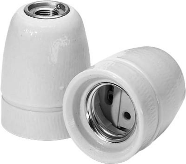 Houben Douille E27 porcelaine, blanc, M10x1 535685 (535685)